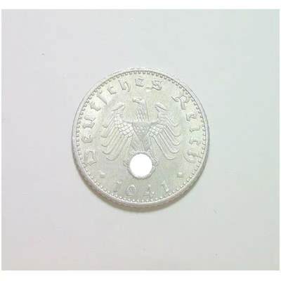稀年 德国第三帝国1941年J版50芬尼 爽品 - 稀年 德国第三帝国1941年J版50芬尼 爽品