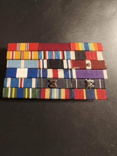 老王徽章第150期 - 美国海军航空兵二战对日、韩战军官18R勋略    带紫心勋章、银星勋章、海军杰出服役十字、优异飞行十字等