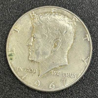 西秦中古拍卖第五十八期 - 美国1967年肯尼迪半美元银币 重11.6克