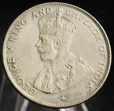 文馨钱币收藏第 272 场， 长期接收代拍品 - 稀少极美品 1920 年英属海峡乔治五世50 分银币，首版首发年