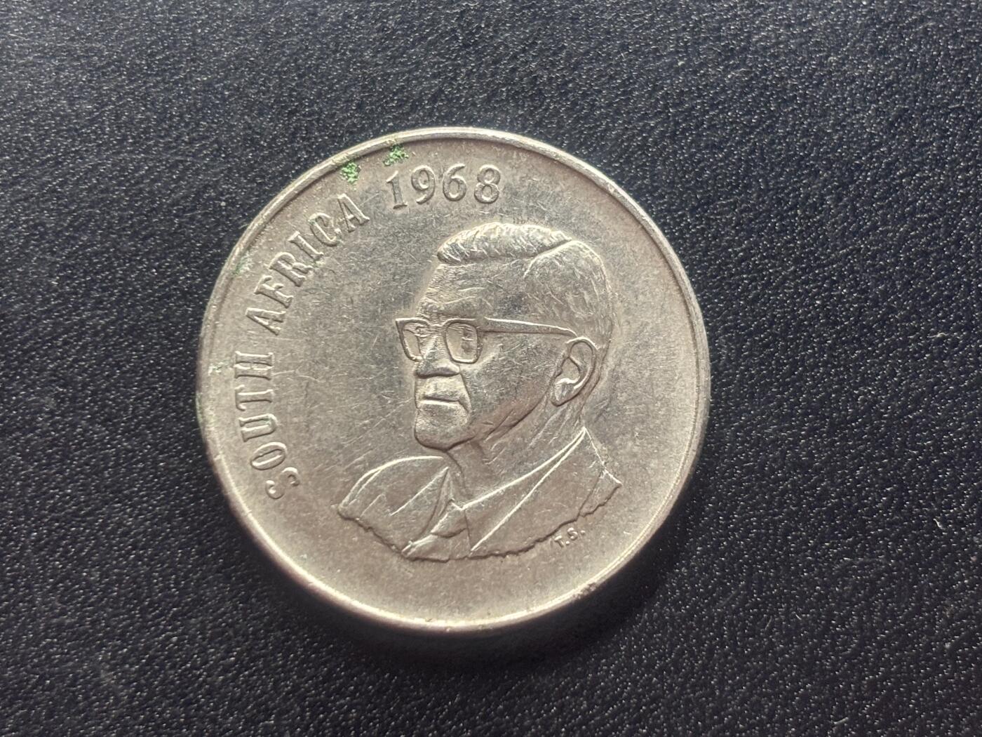 邮泉阁限时拍卖第二十五场 各国硬币专场（硬币在国外） 南非1968年50分纪念币