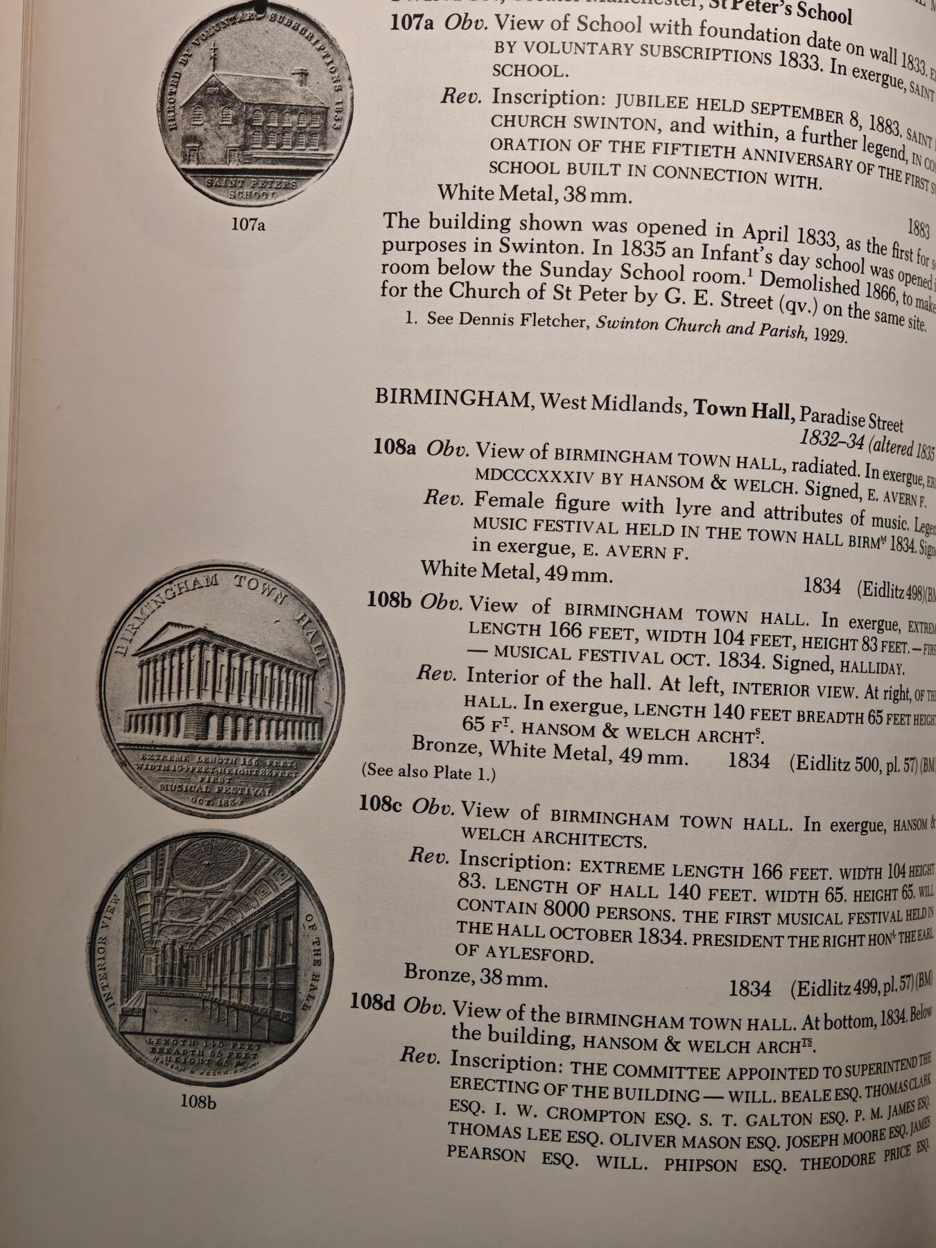 【德藏】世界币章拍卖第147期（拍品征集中~欢迎藏友联系） 97新 硬壳布面精装 19世纪英格兰纪念章介绍 大英博物馆出版公司出版 全书约244页
