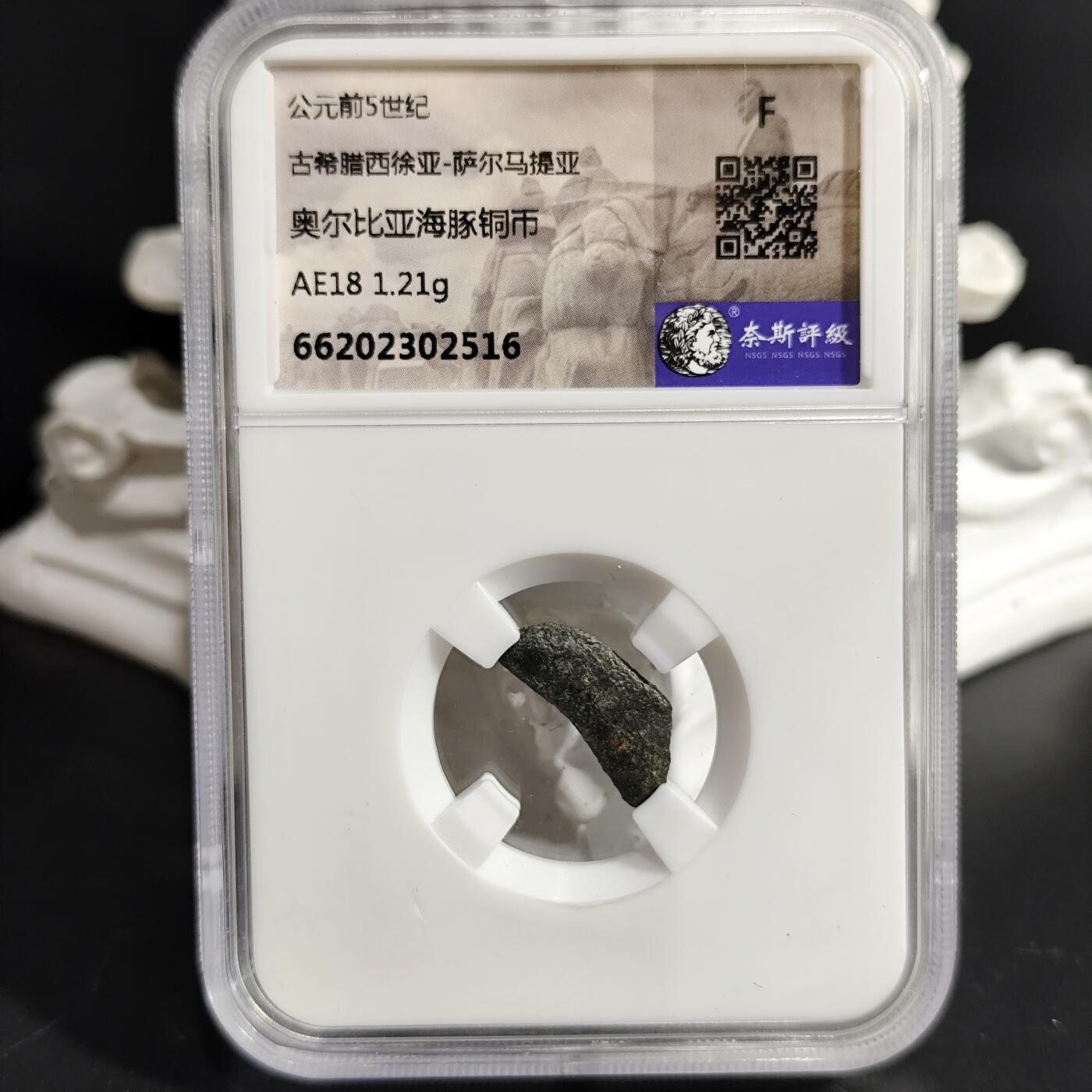 希腊罗马丝路打制币化石【中外钱币放漏】专场！陆小鱼的钱币仓，限时拍卖第079场 古希腊 奥尔比亚海豚铜币
