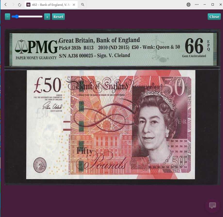 【礼羽收藏】🌏世界钱币拍卖第103期 【AJ36 000025】2015年英国F序列50镑纸币 女王钞 AJ36 末冠首发 无347尾25 十位小号 英国市场上十位小号 上千镑一张 难得 这张小号 来自英国SPINK裸钞小号拍卖