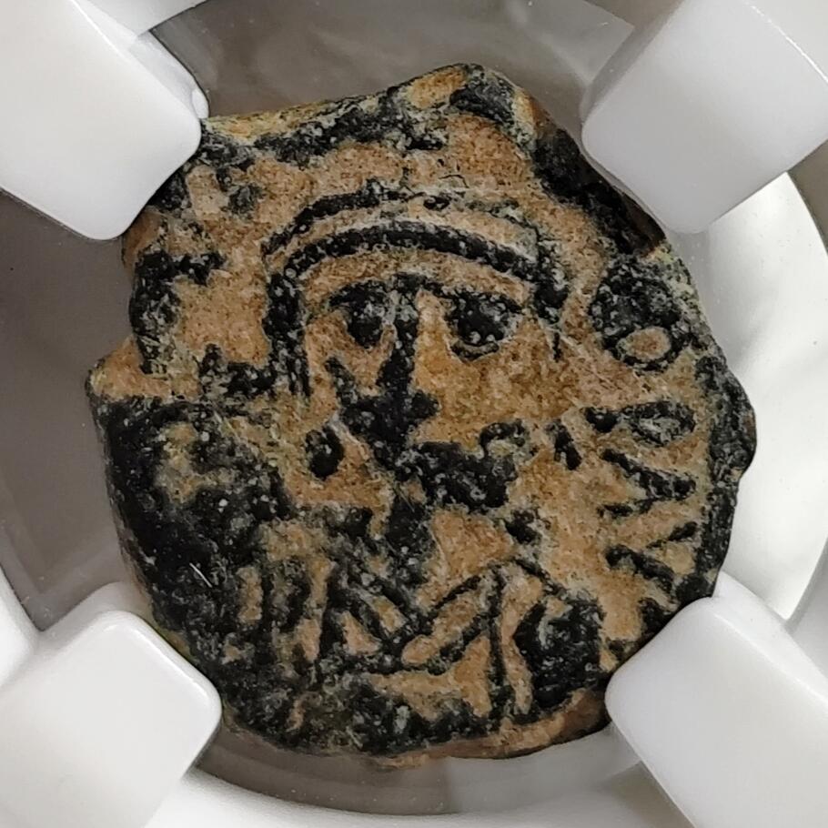 希腊罗马丝路打制币化石【中外钱币放漏】专场！陆小鱼的钱币仓，限时拍卖第079场 拜占庭 莫里斯·提比略铜币/面值I和铭文