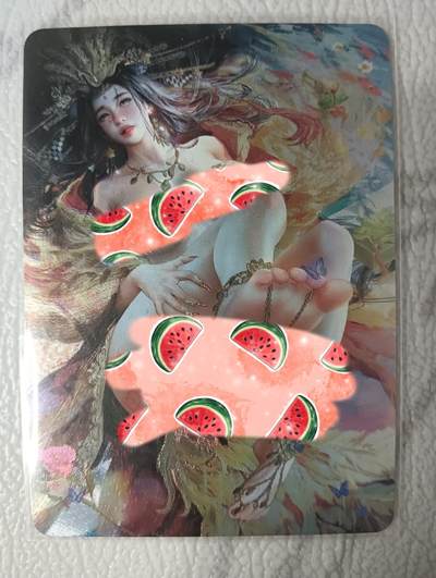 花开卡拍第39期（9月21号周日截拍，品控勿拍!!!拍品不寄存，运费5元，自制卡难免瑕疵，可能存在轻微撞角爆边等出厂瑕疵，品控介意勿拍！） - 潘玉儿 卡友自制卡 艺术版 粗闪