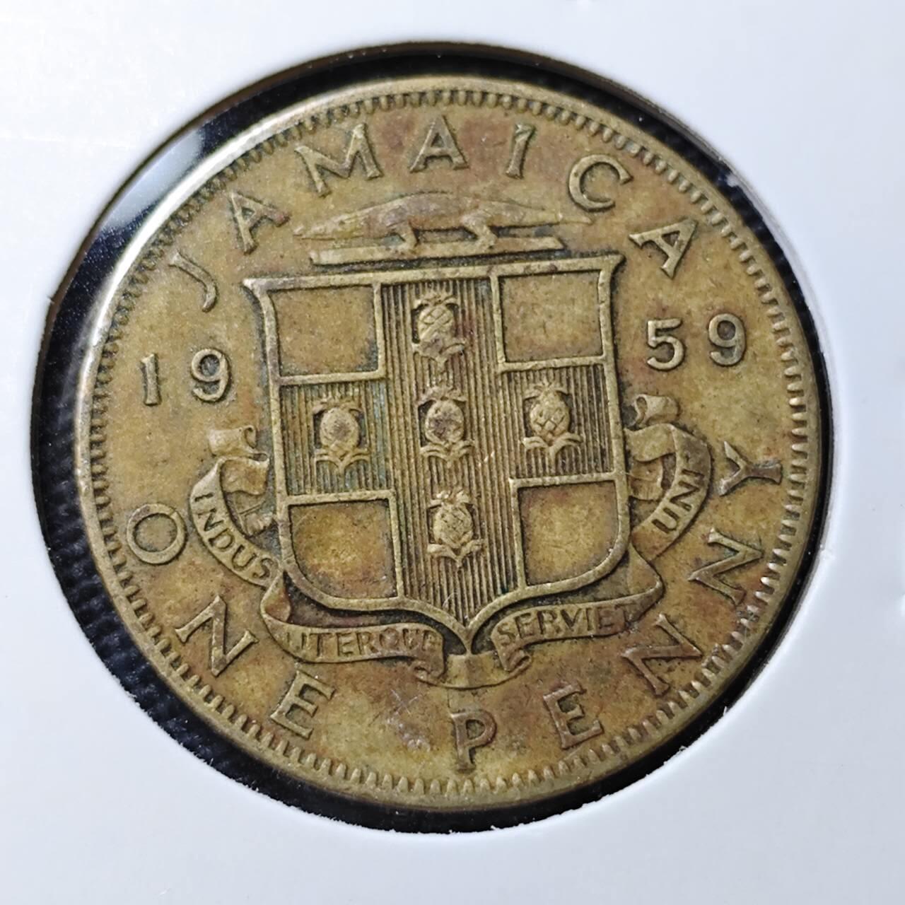 KK钱币收藏小铺 第339场 2月预留时间 周末发货 1959英属牙买加1便士铜币