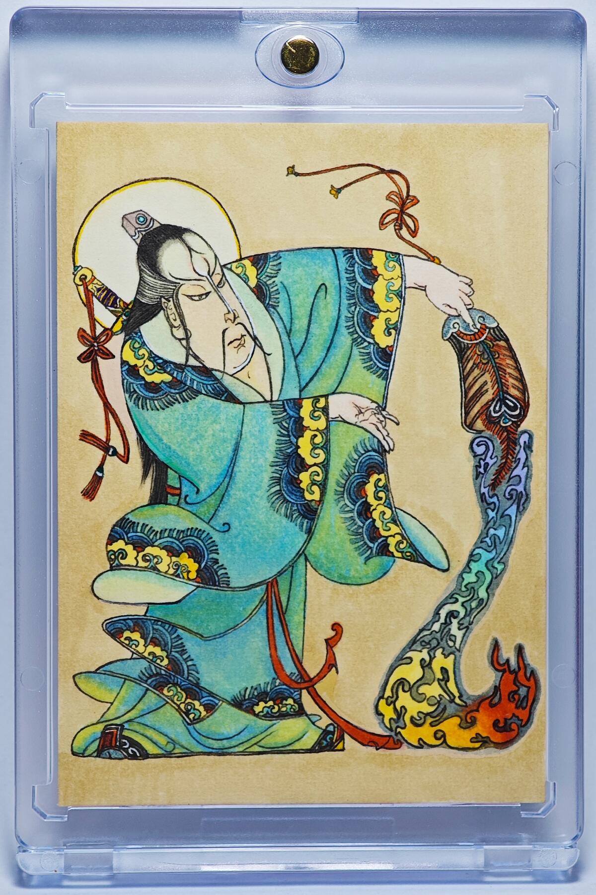 白泽拍卖卡牌手绘专场第25期 2025 香山文创手绘卡 德真君 那澜临摹  卡砖封装