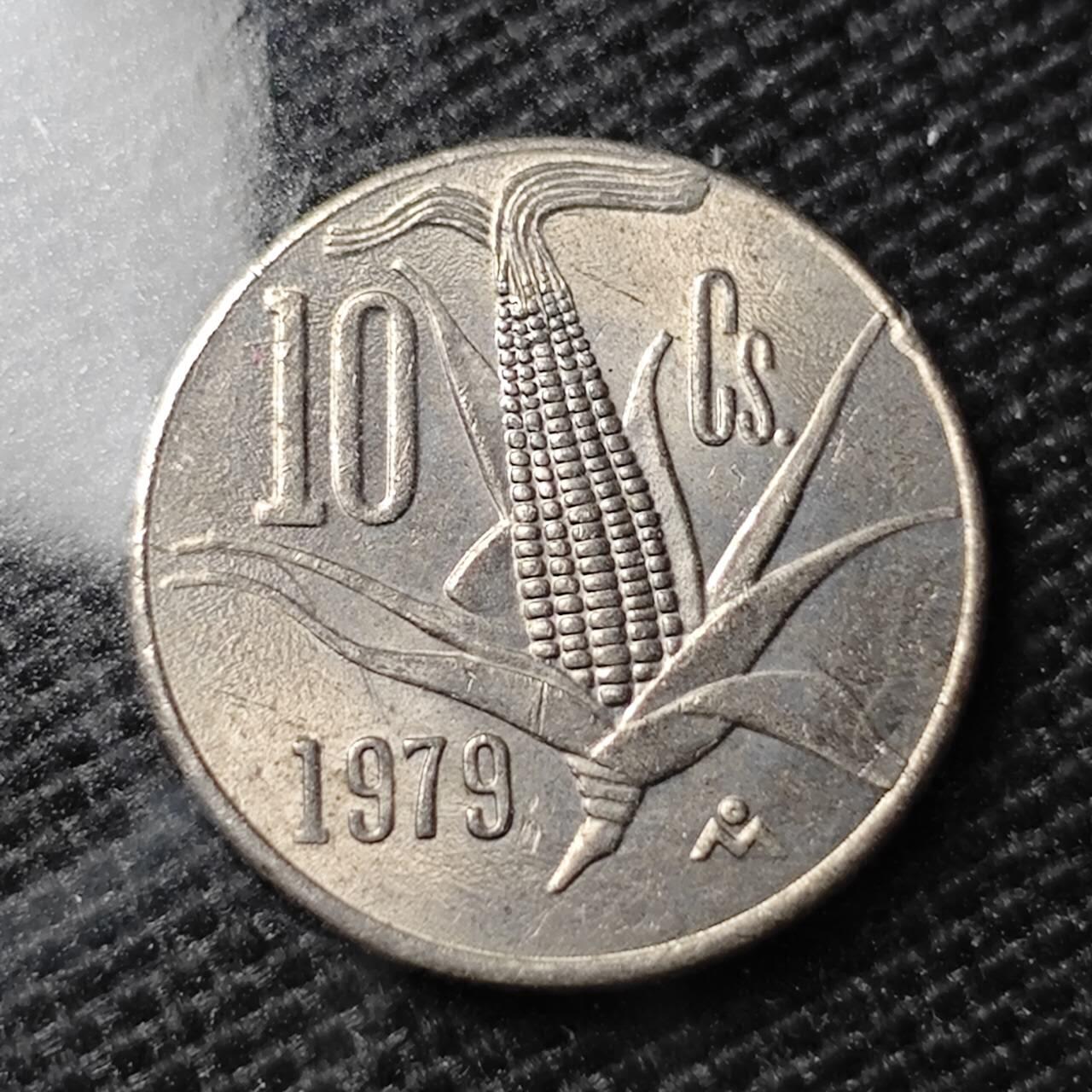 KK钱币收藏小铺 第339场 2月预留时间 周末发货 1979墨西哥10分 玉米 好品！