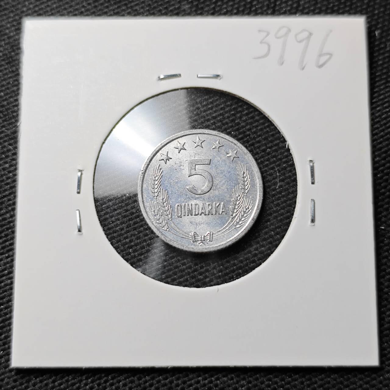 KK钱币收藏小铺 第339场 2月预留时间 周末发货 1969阿尔巴尼亚5昆塔