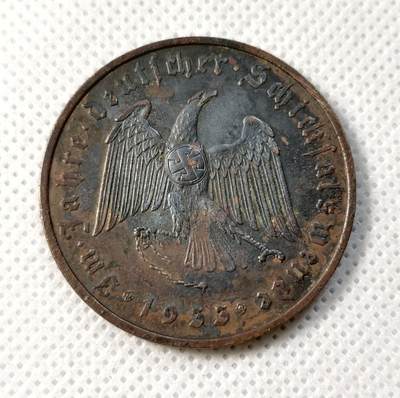 甄臻铺-世界币章拍卖（第34期），送拍享返佣金等优惠多多 1933年德国民族社会主义工人党党魁当选帝国总理纪念铜章 磨砂铜光帝国锁链鹰名誉品种