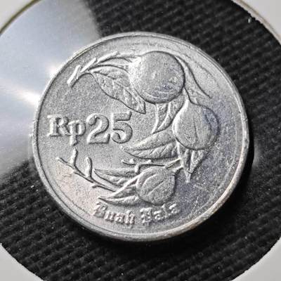 KK钱币收藏小铺 第340场 2月预留时间 周末发货 - 1996印度尼西亚25卢比 