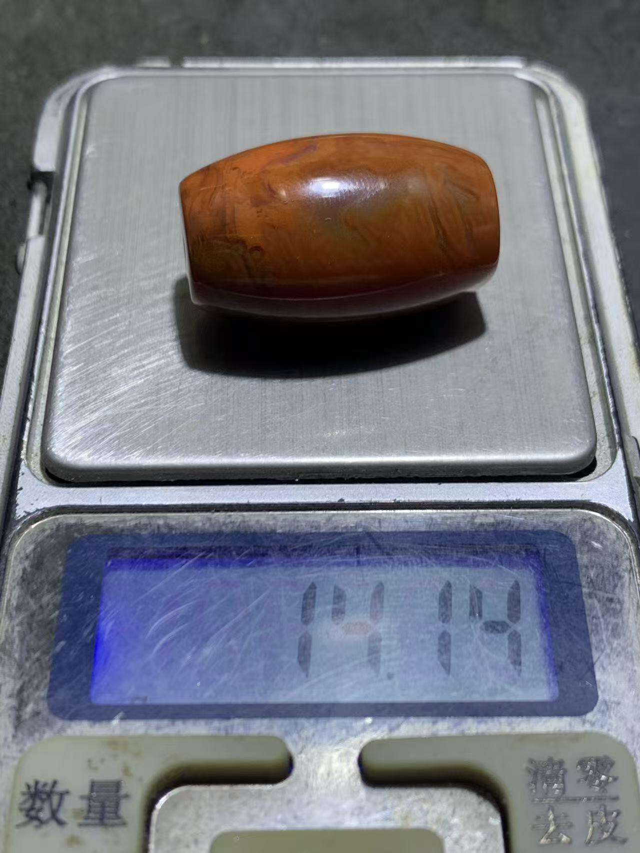 冻料高玉化冰飘北漂战国红玛瑙通货随形桶珠一个！
