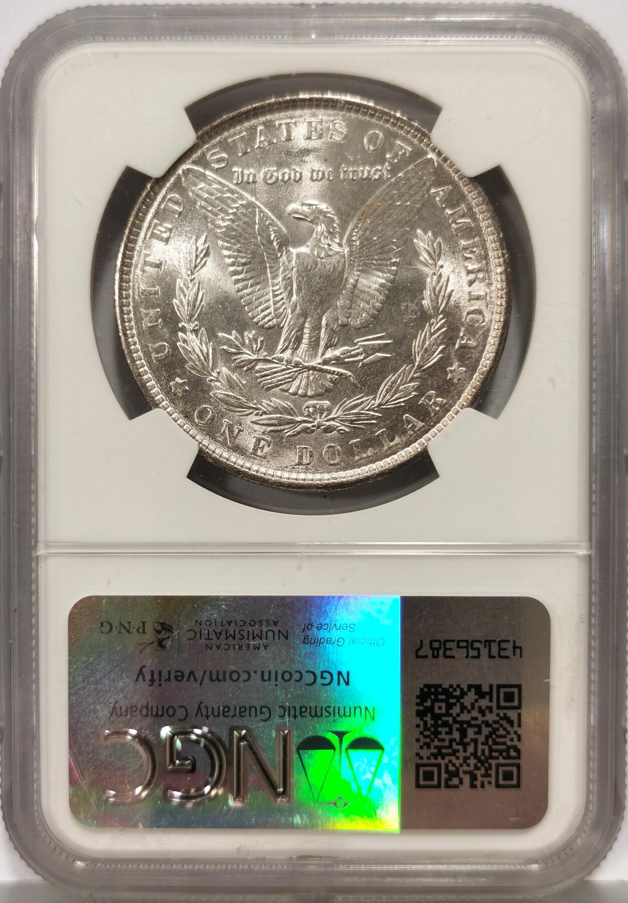 博洋堂世界钱币拍卖第140期（全场包邮） NGC MS63 美国1886年摩根大银币 费城造币厂 光度一流 状态很好 63分收藏入门分数 美系爱好者必备之选