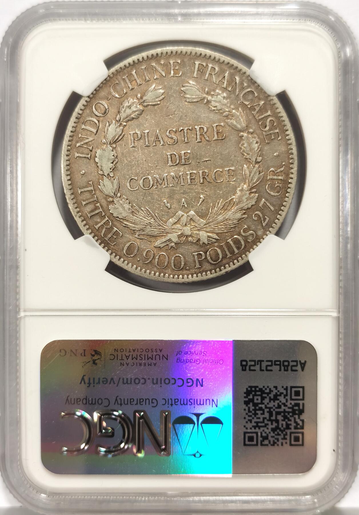 博洋堂世界钱币拍卖第140期（全场包邮） NGC VF25 法属印支1910年坐洋大银币，五珍之一