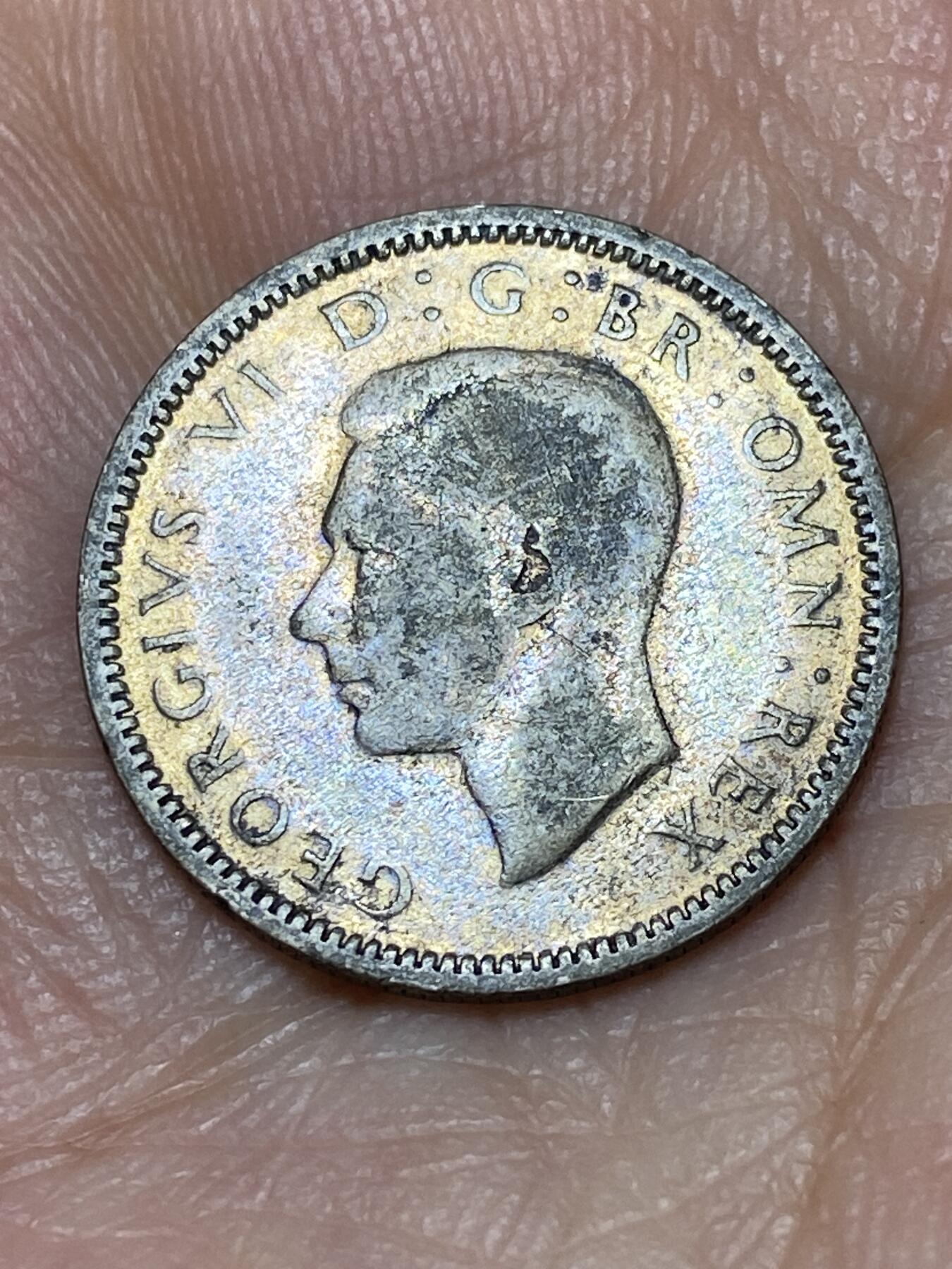 2025年第九十三场(总第一百一十九场）外国好品散币(免佣金) 英国🇬🇧1940年6便士银币(乔治六世第一版，500银)