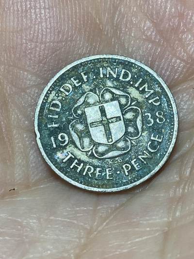 2025年第九十三场(总第一百一十九场）外国好品散币(免佣金) - 英国🇬🇧1938年3便士银币(乔治六世第一版，500银)