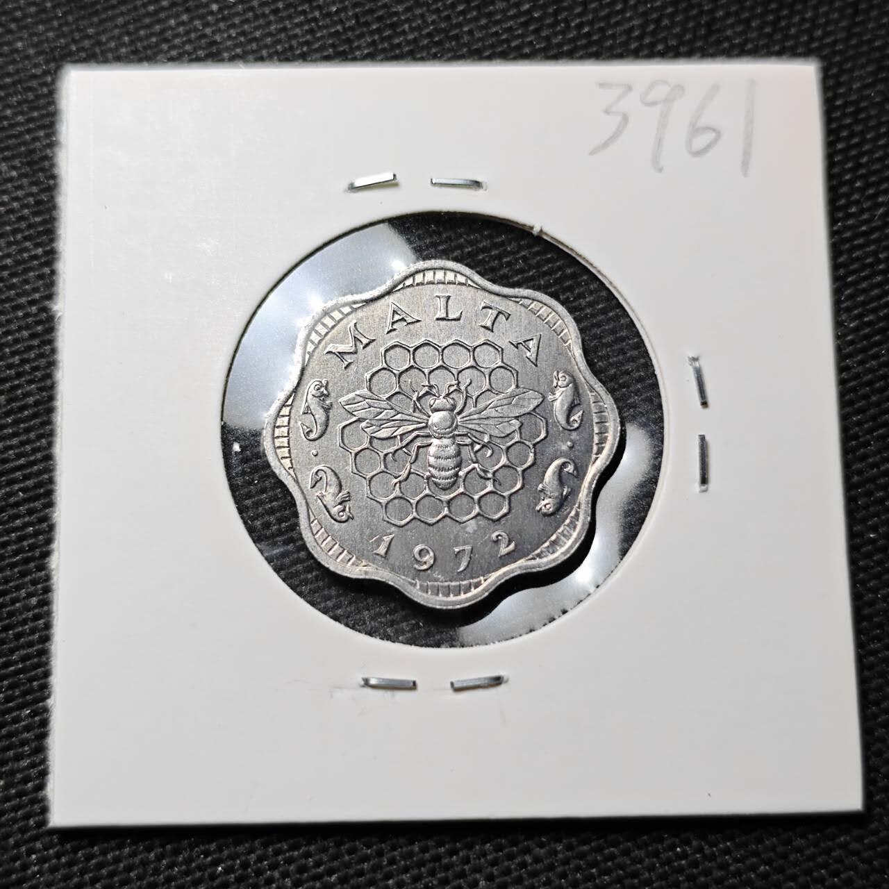 KK钱币收藏小铺 第339场 2月预留时间 周末发货 1972马耳他3米尔