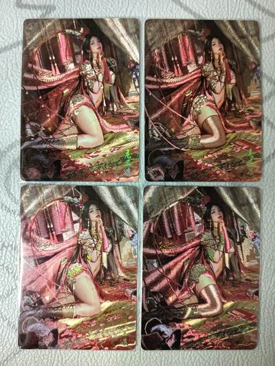 花开卡拍第39期（9月21号周日截拍，品控勿拍!!!拍品不寄存，运费5元，自制卡难免瑕疵，可能存在轻微撞角爆边等出厂瑕疵，品控介意勿拍！） - 燎原人间传 刷子 扈三娘 双服饰双工艺，粗闪和幻彩粗闪