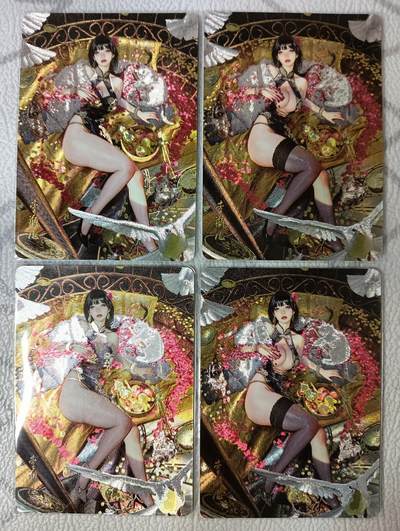 花开卡拍第39期（9月21号周日截拍，品控勿拍!!!拍品不寄存，运费5元，自制卡难免瑕疵，可能存在轻微撞角爆边等出厂瑕疵，品控介意勿拍！） - 燎原人间传 刷子 李瓶儿 双服饰双工艺，粗闪和幻彩粗闪