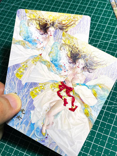 【关注参拍有赠卡】显眼宝32期  9.17日晚21:40结束 - 燎原卡牌  焱卡文化 妖姬传 龙女 非常漂亮 普卡一对2张    63* 88