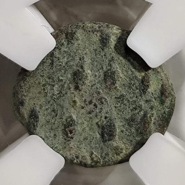 希腊罗马丝路打制币化石【中外钱币放漏】专场！陆小鱼的钱币仓，限时拍卖第079场 埃兰王国 弗拉特斯铜币/戴冠国王面左像,短横线