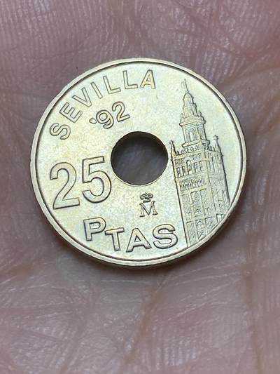 2025年第九十三场(总第一百一十九场）外国好品散币(免佣金) - 西班牙🇪🇸1992年25比塞塔(1992年塞维利亚世博会纪念币)