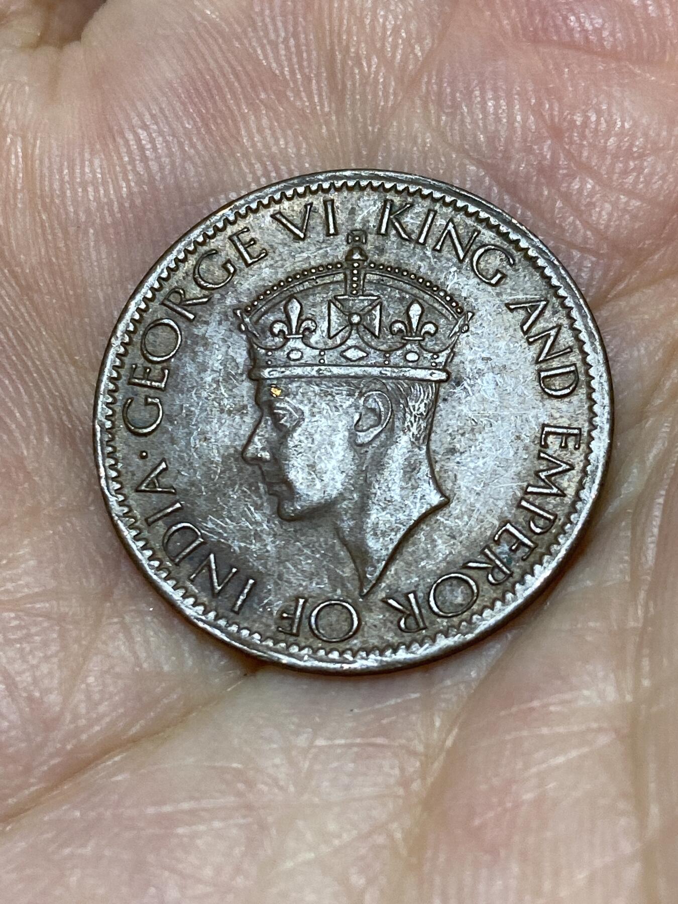 2025年第九十二场(总第一百一十八场）外国好品散币(免佣金) 英属锡兰1943年1分(乔治六世第二版，薄版，仅发行3年)