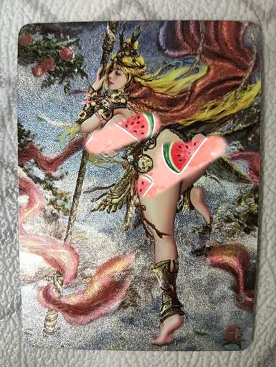 花开卡拍第39期（9月21号周日截拍，品控勿拍!!!拍品不寄存，运费5元，自制卡难免瑕疵，可能存在轻微撞角爆边等出厂瑕疵，品控介意勿拍！） - 卡将西游群芳 孙悟空 艺术版 粗闪