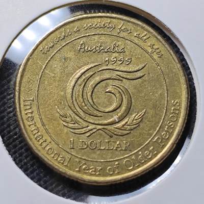 KK钱币收藏小铺 第340场 2月预留时间 周末发货 - 1999澳大利亚1元 纪念币