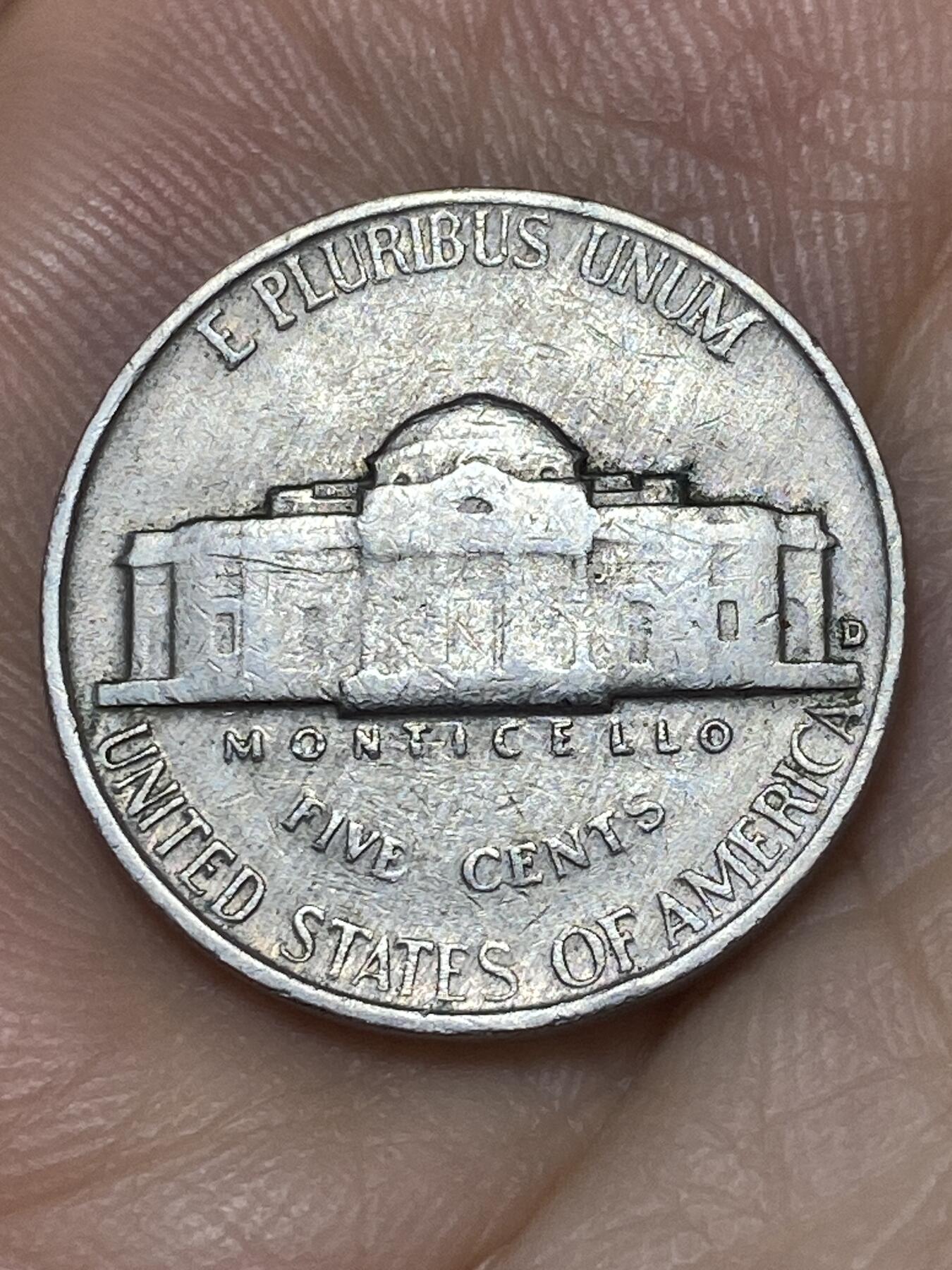 2025年第九十三场(总第一百一十九场）外国好品散币(免佣金) 美国🇺🇸1953年5分(杰斐逊5分，第三版D标，丹佛造)