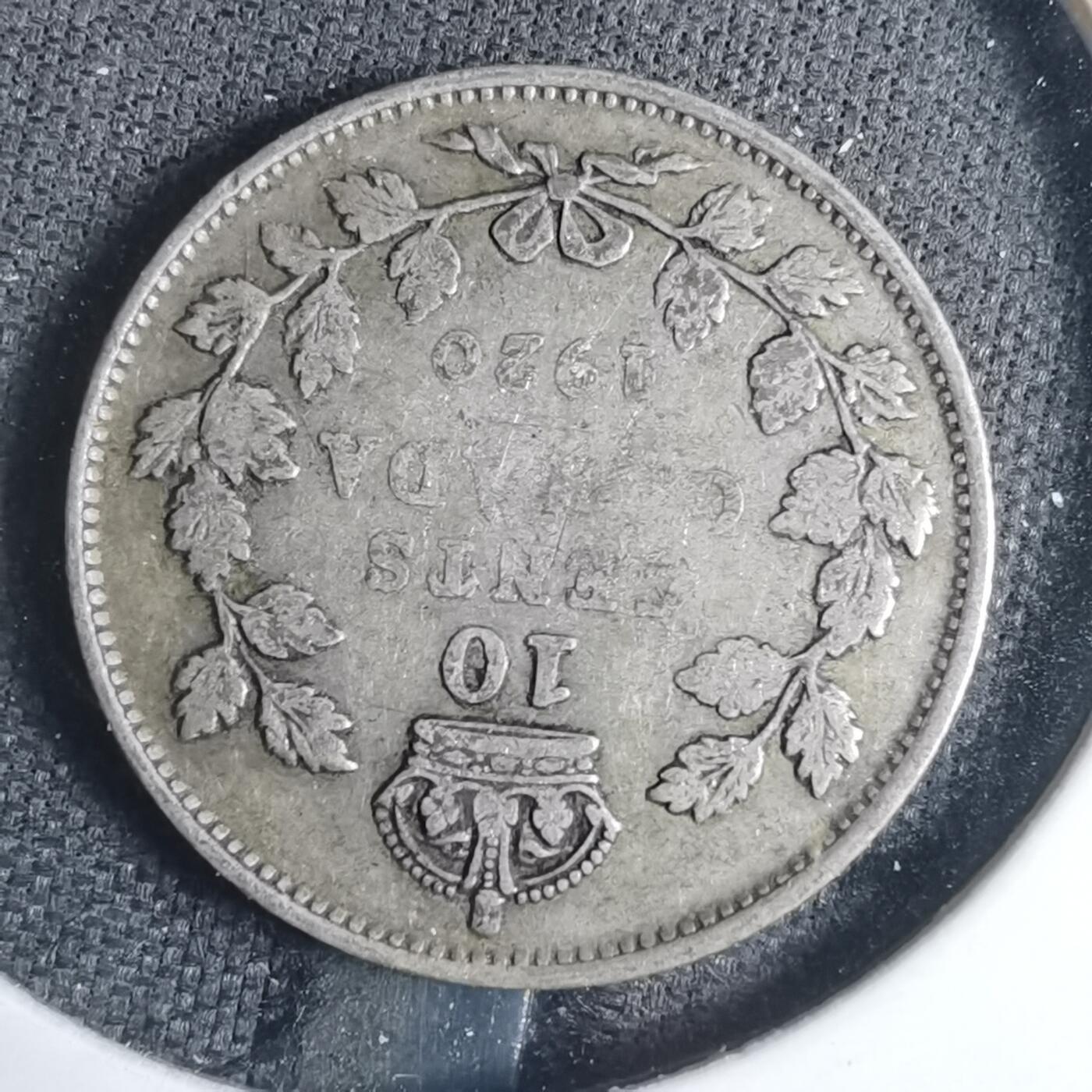 沼泽如烟--第844场 加拿大1920年十分银币
