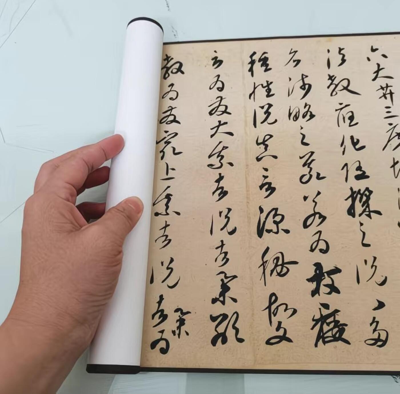   听雨轩  名家卷轴字画 敦煌遗书金刚般若经开题残卷 书法手卷