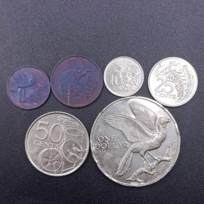 【淘币小摊】实时拍第七百四十八拍  散币场  满百包邮可预留二周 每周一统一发货   - 特立尼达和多巴哥6枚套