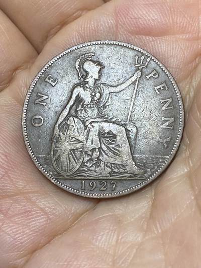2025年第九十三场(总第一百一十九场）外国好品散币(免佣金) - 英国🇬🇧1927年1便士(乔治五世第二版，关门年仅发行2年)