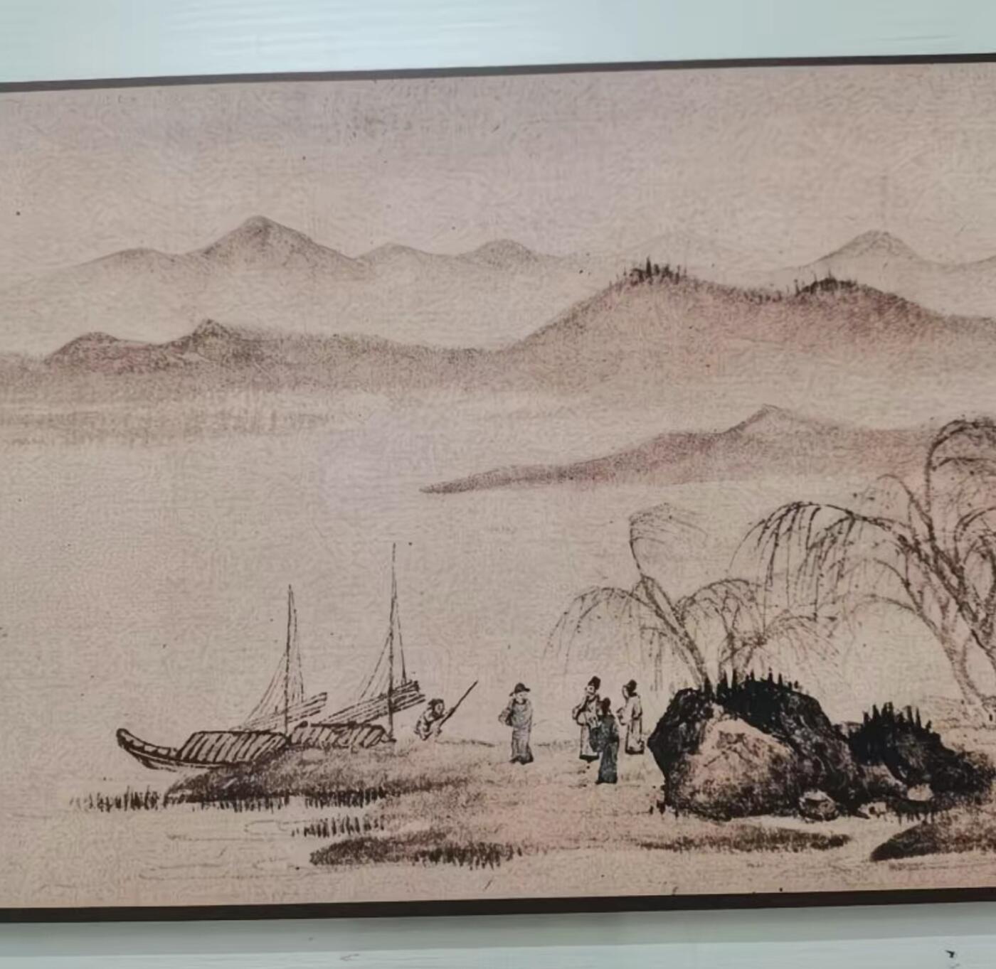   听雨轩  名家卷轴字画 唐寅唐伯虎金昌送别图手卷