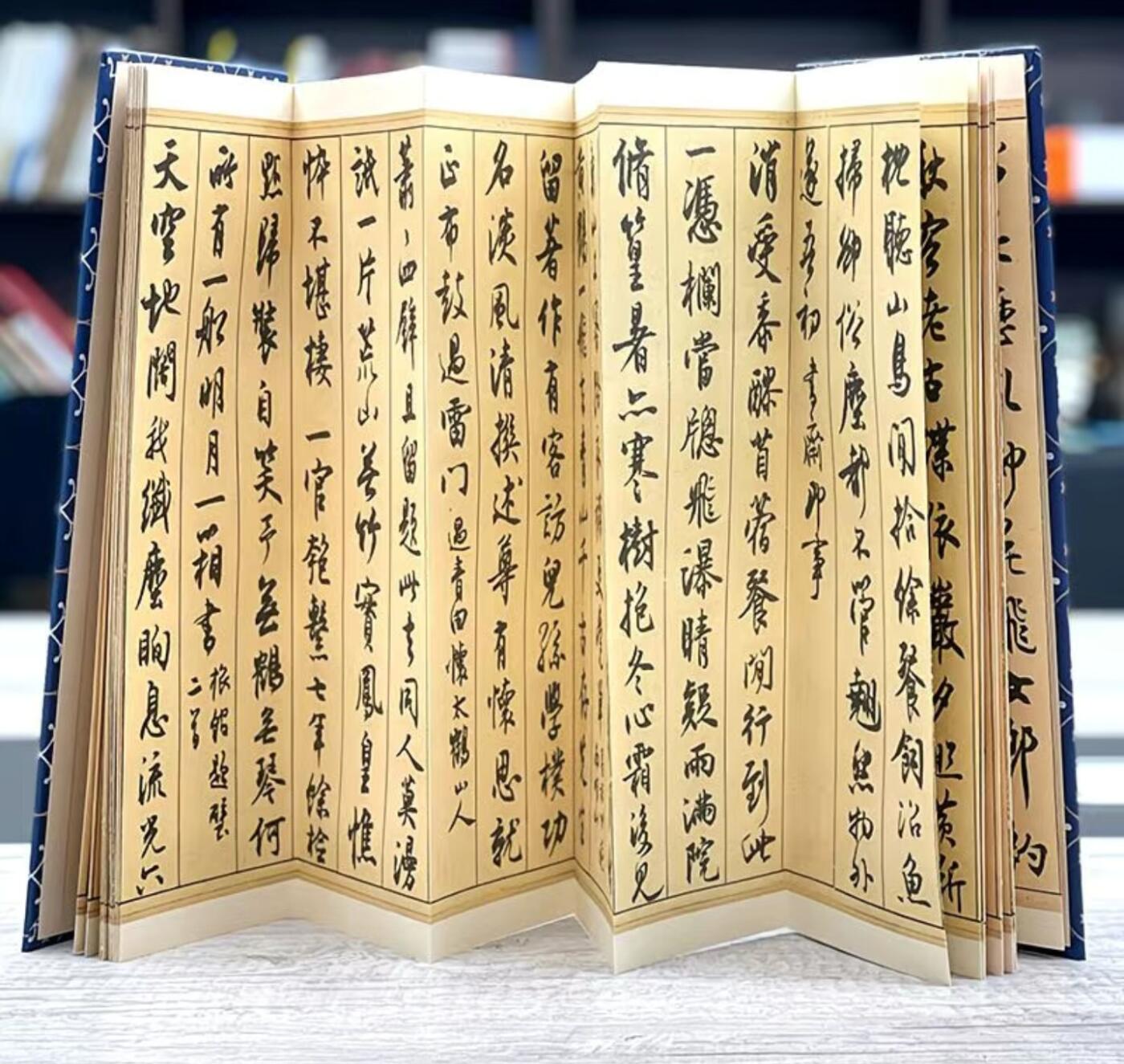 历代书法名帖经折装系列专场 沈尹默--行书澹静庐诗剩·景宁杂诗传统经折装 