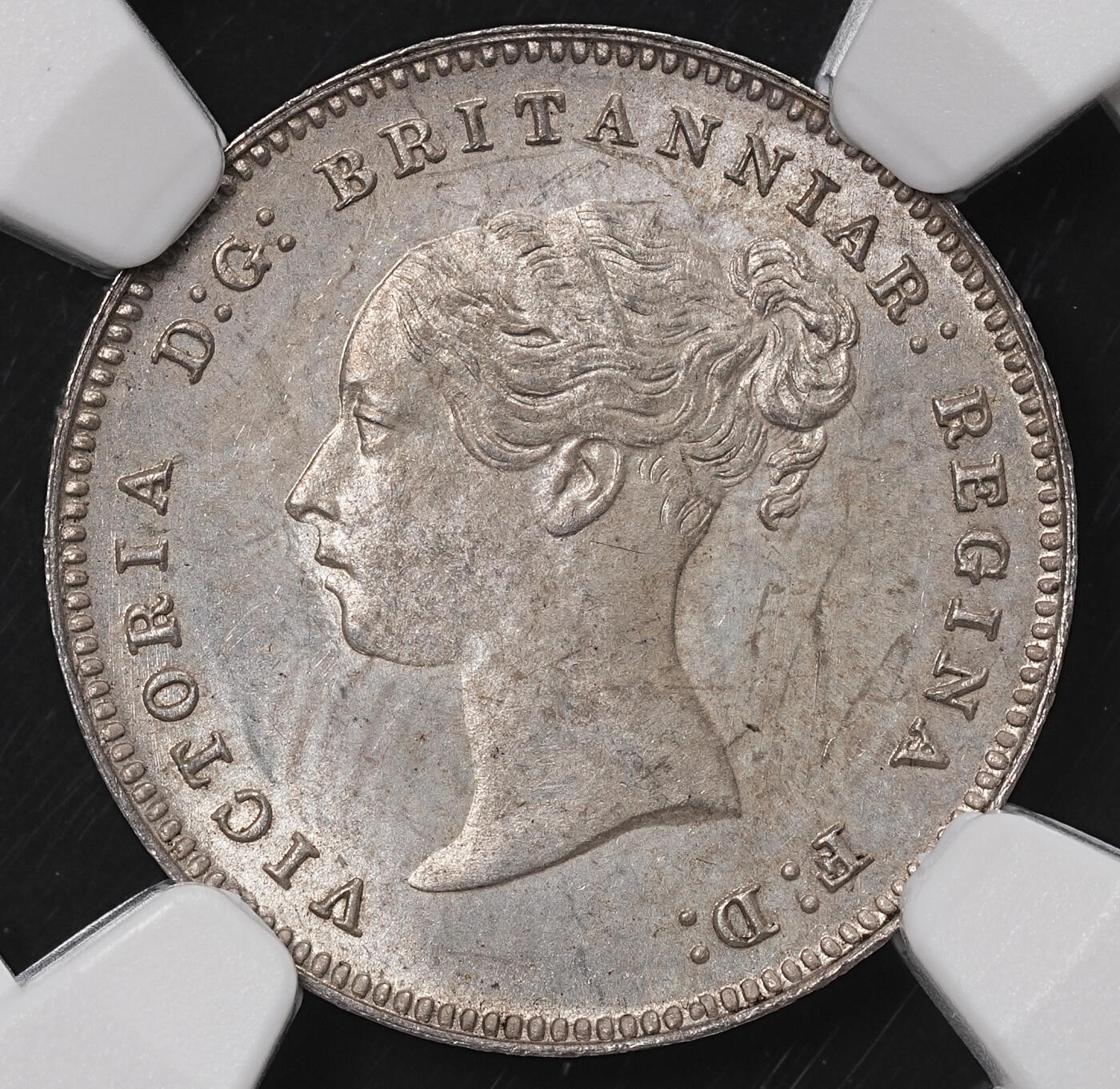 修遠堂世界钱币第八十五期 NGC MS65 1886年英国濯足4便士银币