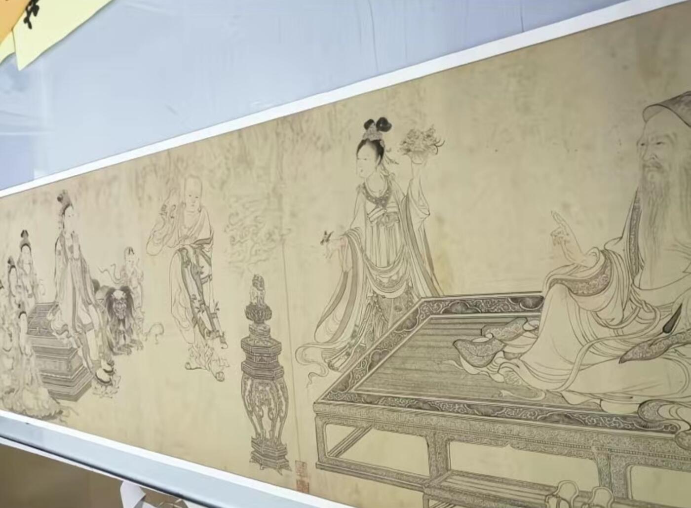 古玩杂相专场《4》 李公麟维摩演教图 29*165cm