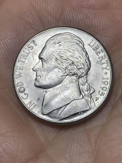 2025年第九十三场(总第一百一十九场）外国好品散币(免佣金) - 好品–美国🇺🇸1995年5分(杰斐逊5分，第三版P标费城造)
