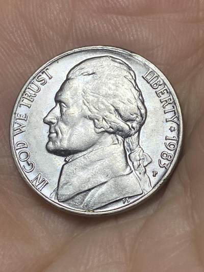 2025年第九十三场(总第一百一十九场）外国好品散币(免佣金) - 好品–美国🇺🇸1983年5分(杰斐逊5分，第三版P标费城造)