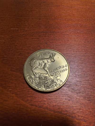 长老汇蛇年精选第四十八场拍卖 2022斯洛伐克麂皮5欧元黄铜币