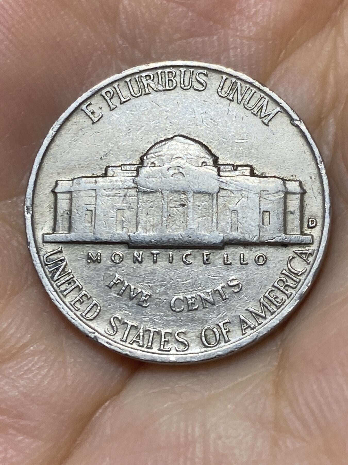 2025年第九十三场(总第一百一十九场）外国好品散币(免佣金) 美国🇺🇸1959年5分(杰斐逊5分，第三版D标丹佛造)
