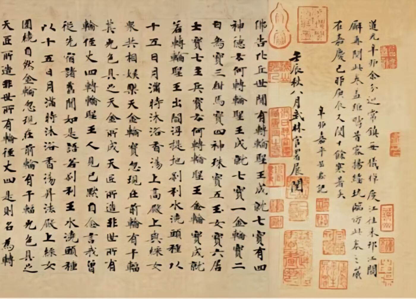 历代书法名帖经折装系列专场 钟绍京--转轮圣王经 