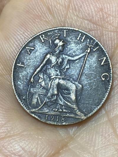 2025年第九十三场(总第一百一十九场）外国好品散币(免佣金) - 英国🇬🇧1918年1法新(乔治五世第一版，关门年)