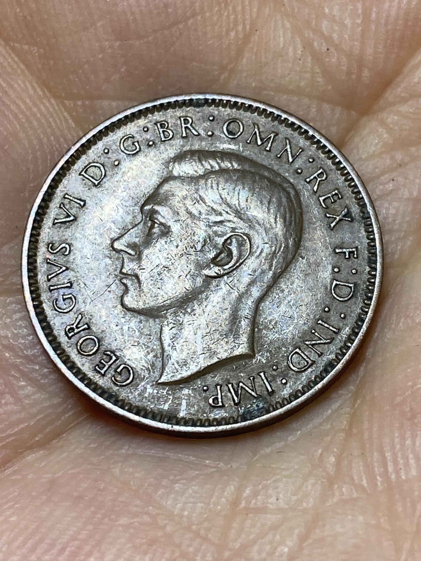 2025年第九十三场(总第一百一十九场）外国好品散币(免佣金) 英国🇬🇧1937年1法新(乔治六世加冕年，第一版首发年)