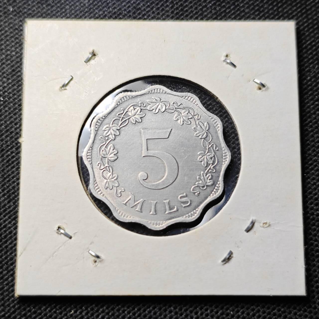 KK钱币收藏小铺 第341场 2月预留时间 周末发货  1972马耳他5分 好品