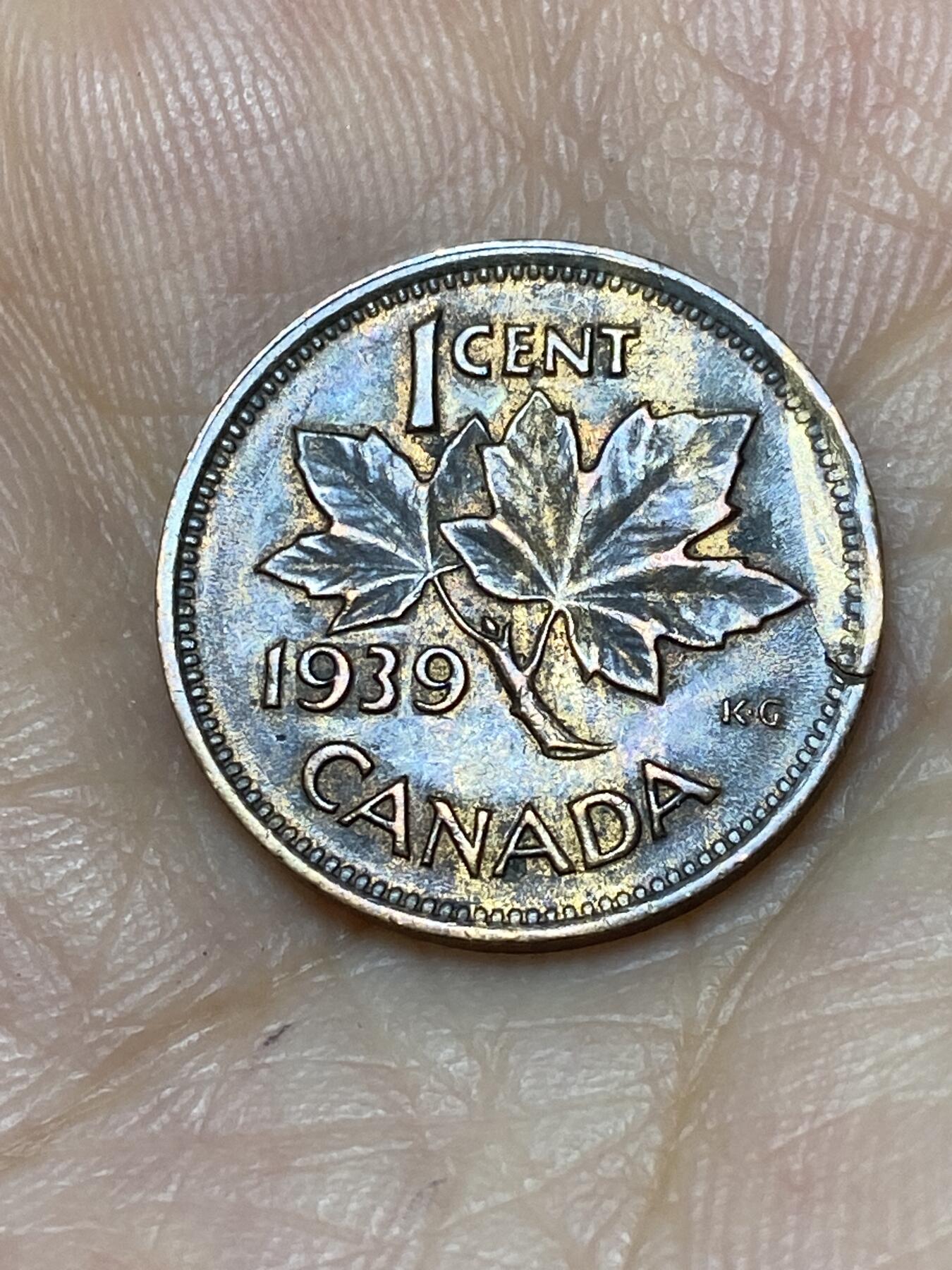 2025年第九十三场(总第一百一十九场）外国好品散币(免佣金) 加拿大🇨🇦1939年1分(乔治六世第一版)
