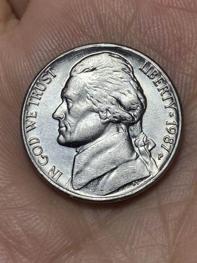 2025年第九十三场(总第一百一十九场）外国好品散币(免佣金) - 好品–美国🇺🇸1987年5分(杰斐逊5分，第三版P标费城造)