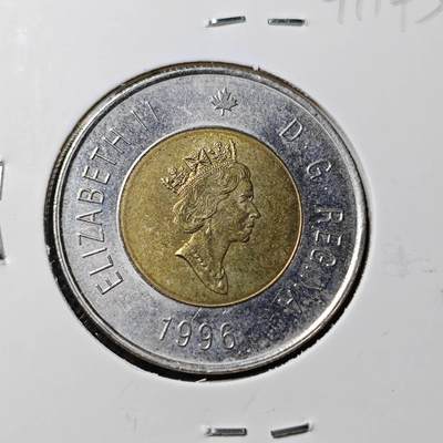 KK钱币收藏小铺 第341场 2月预留时间 周末发货 - 1996加拿大2元 